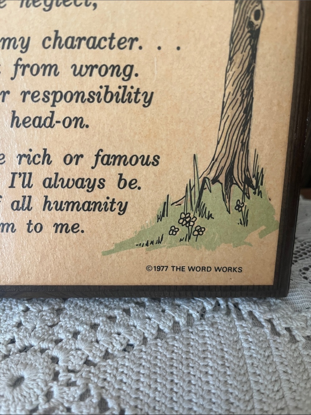 Vintage 'To Dad' Poem Wall Plaque with Tree Illustration - Picture 2 of 4